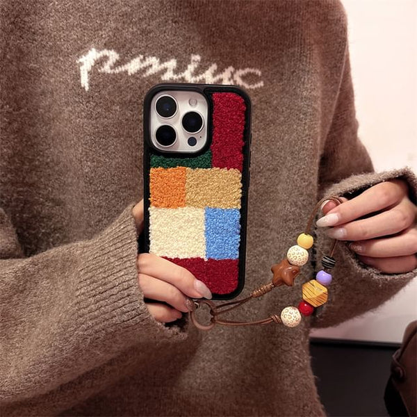 Strap / Color Case Block Set Chenille Phone FashionChic