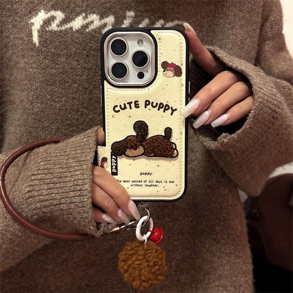 Case Set / Embroidered Strap Dog Phone FashionChic