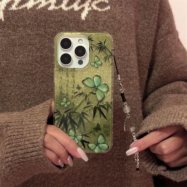 Case Set Bamboo Phone Butterfly Charm / FashionChic