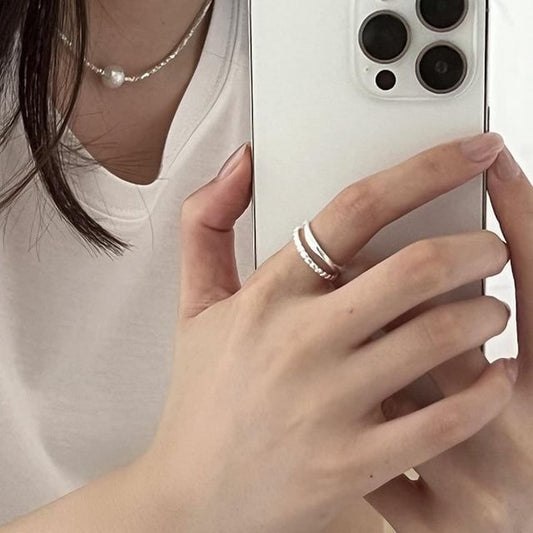 Sterling Open Ring 925 Metal Silver FashionChic