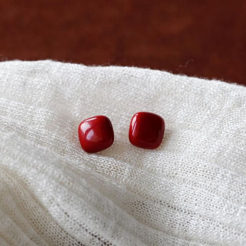 925 Sterling Square Stud Earring Silver FashionChic