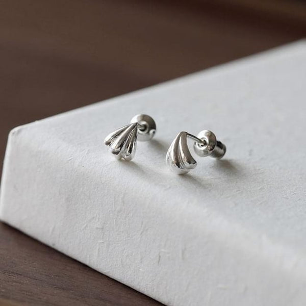 Stud Sterling Earring 925 Shell Silver FashionChic