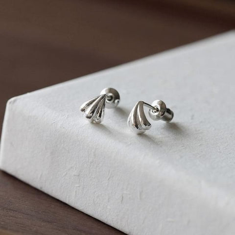 Stud Sterling Earring 925 Shell Silver FashionChic