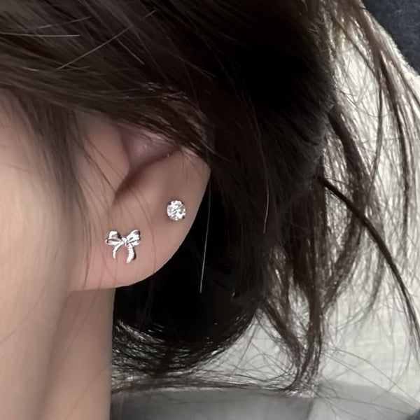 Sterling Bowknot Stud Silver 925 Earring FashionChic