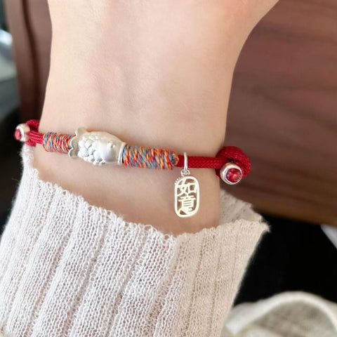 925 Fish Silver String Bracelet Sterling FashionChic