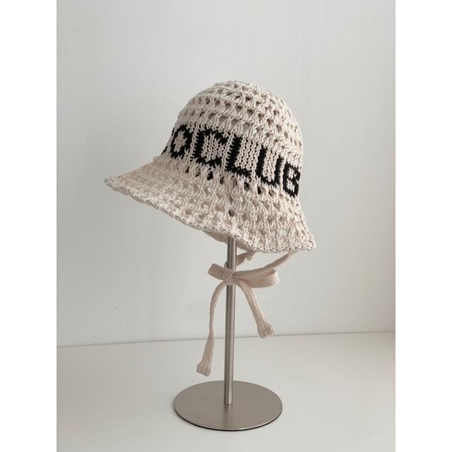 Lettering Bucket Hat Crochet FashionChic