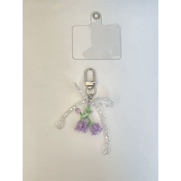 Charm Bow Beaded Phone Flower FashionChic