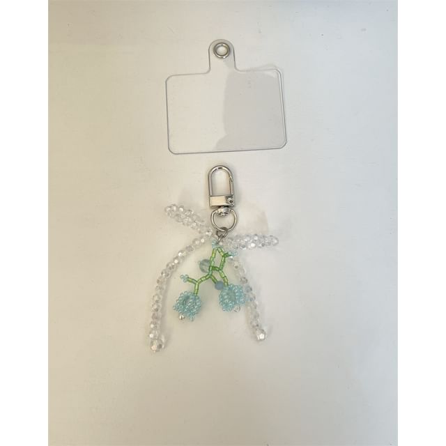 Charm Bow Beaded Phone Flower FashionChic
