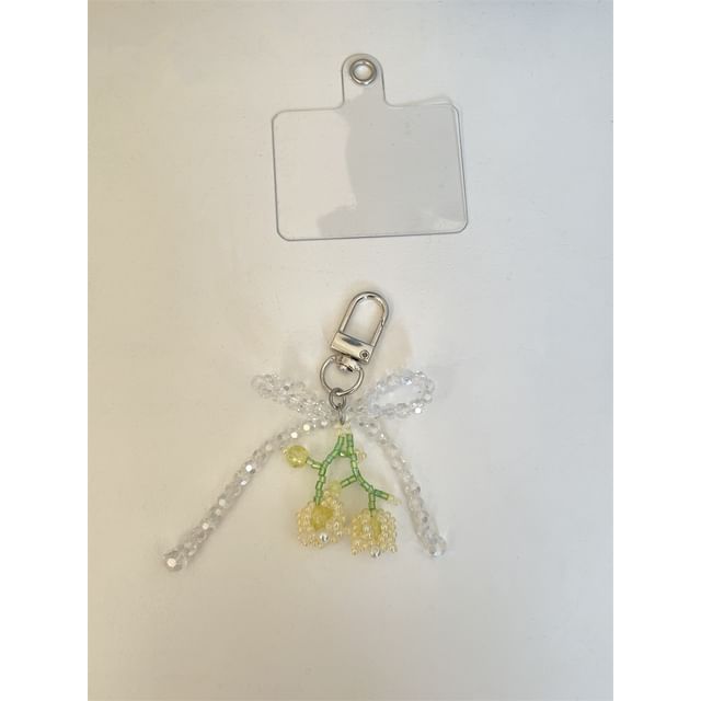 Charm Bow Beaded Phone Flower FashionChic