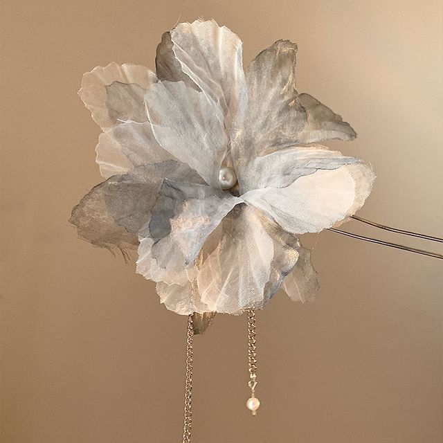 Pin Flower Mesh Hair FashionChic