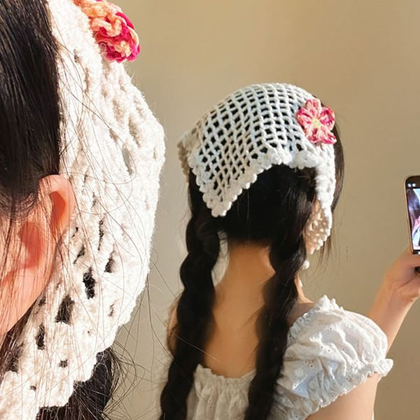 Triangle Floral Scarf Head FashionChic