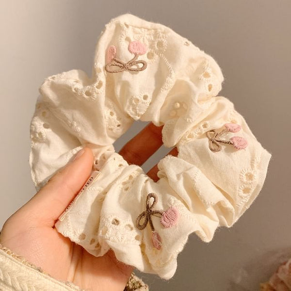 Dot Polka / Applique Designs) (Various Scrunchie Cherry FashionChic
