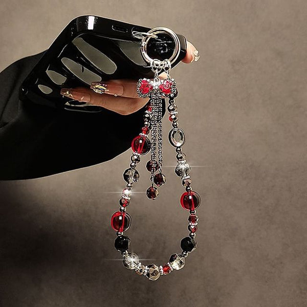 Bow Crystal Faux Phone Strap FashionChic