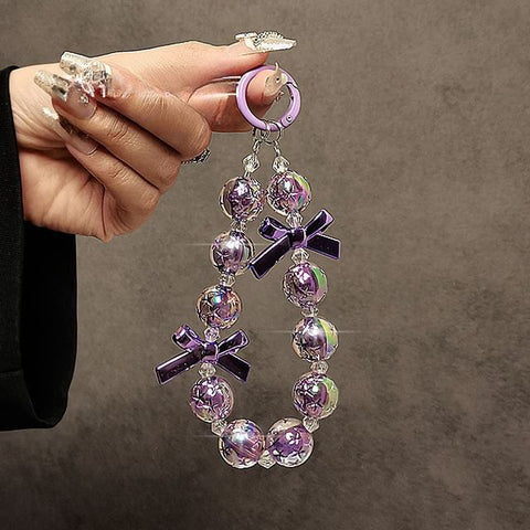 Faux Phone Bow Crystal Strap FashionChic