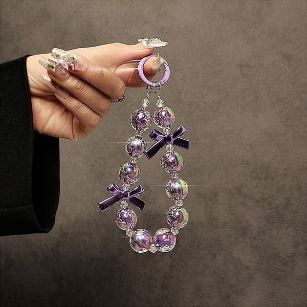 Faux Phone Bow Crystal Strap FashionChic