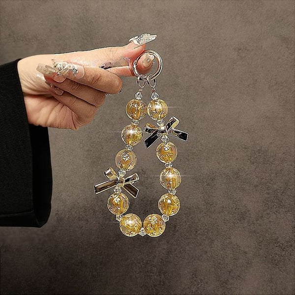 Faux Phone Bow Crystal Strap FashionChic