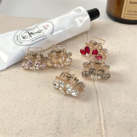 Faux Pearl Claw Acrylic Rhinestone Hair FashionChic