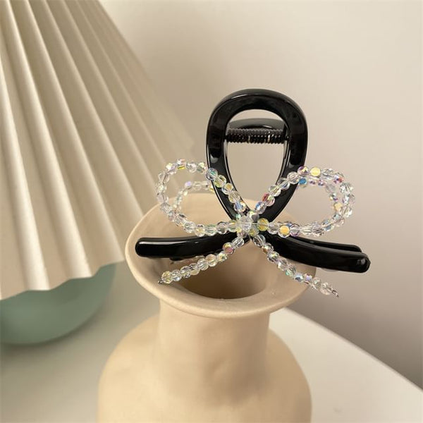 Claw Bow Beaded Hair Acrylic FashionChic