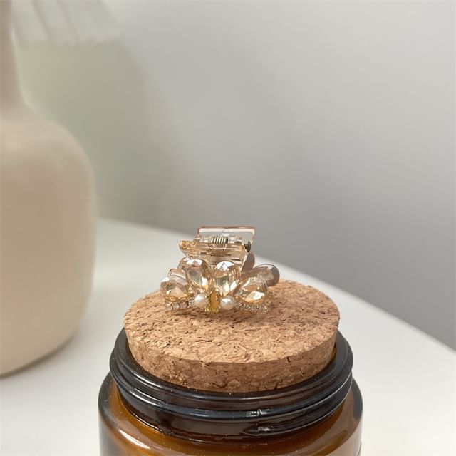 Faux Pearl Claw Acrylic Rhinestone Hair FashionChic