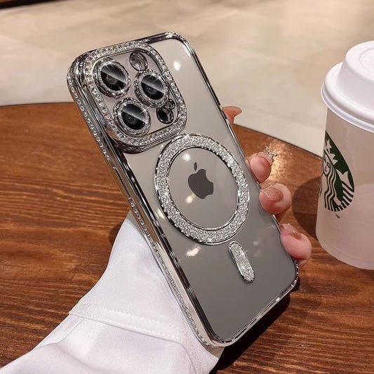Magnetic with (Compatible MagSafe) Phone Case Embellished FashionChic