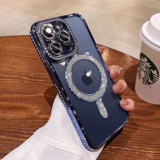 MagSafe) Case Magnetic with Phone Embellished (Compatible FashionChic