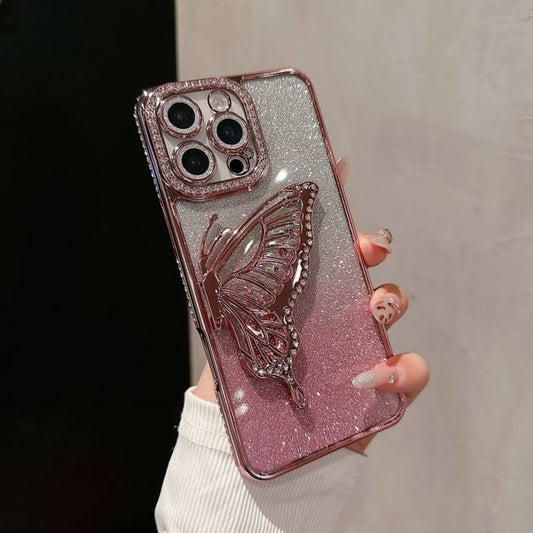 Embellished Stand Phone Case Butterfly FashionChic