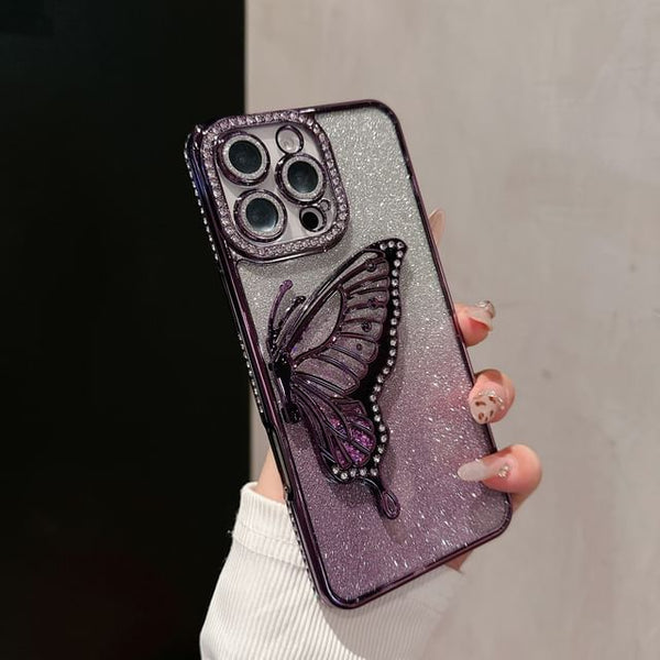 Butterfly Case Stand Phone Embellished FashionChic