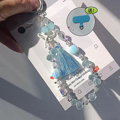 Pad Phone Crystal with Strap Lanyard Faux Bow FashionChic