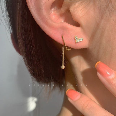 Heart Dangle Alloy Earring FashionChic