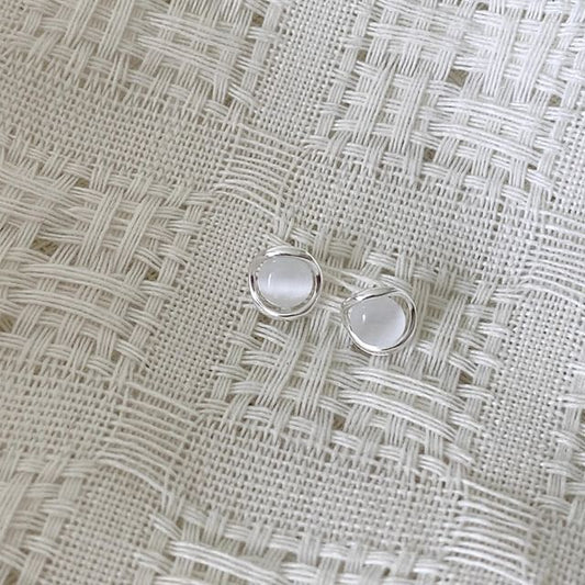 Earring Eye Stud Faux Stone Cat Alloy FashionChic
