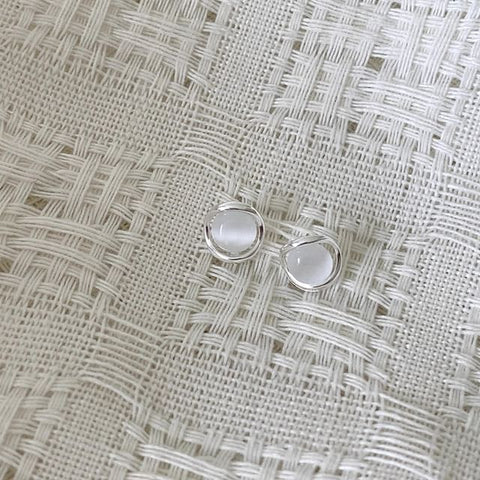 Earring Eye Stud Faux Stone Cat Alloy FashionChic