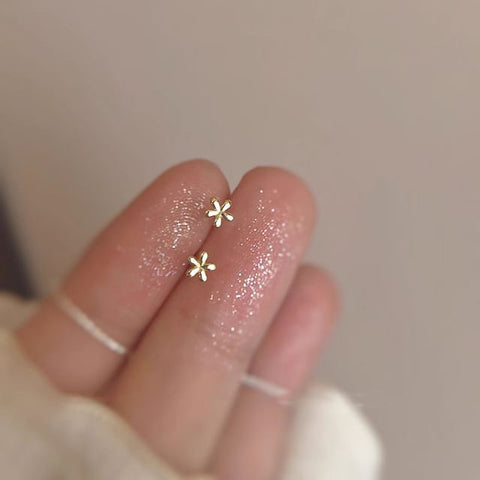 Floral Stud Alloy Earring FashionChic