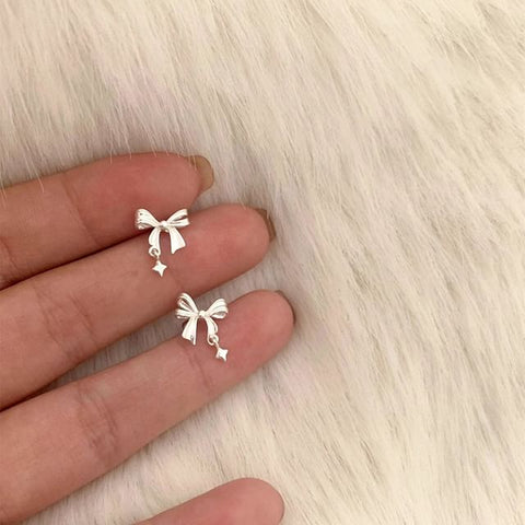 Alloy Drop Bow Earring FashionChic