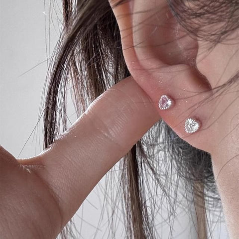 Stud Rhinestone Earring Heart Alloy FashionChic