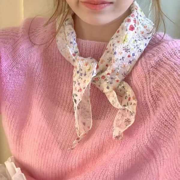 Neckerchief Floral Print FashionChic