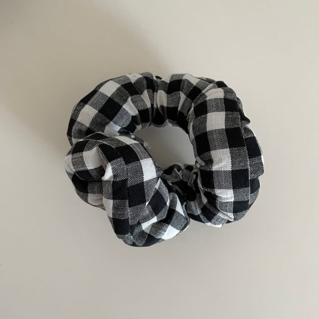 Padded Scrunchie Plaid FashionChic