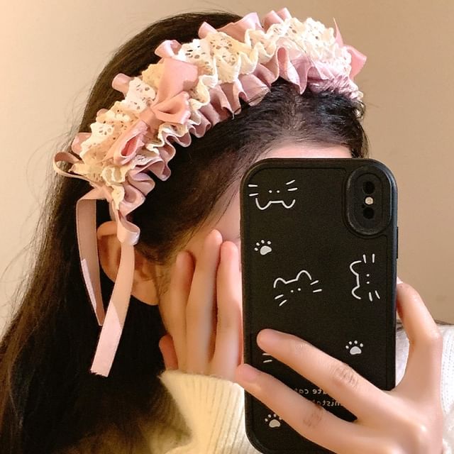 Ruffle Bow Headband FashionChic