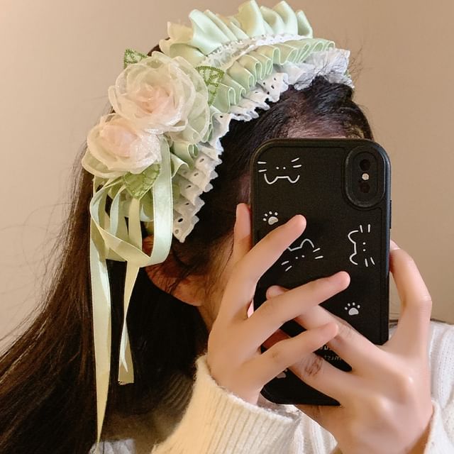 Headband Floral Ruffle FashionChic