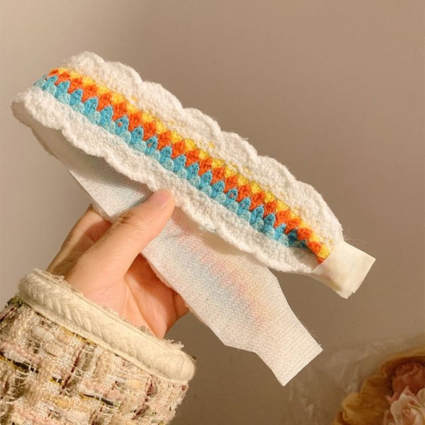 Wide Patterned Headband Crochet FashionChic