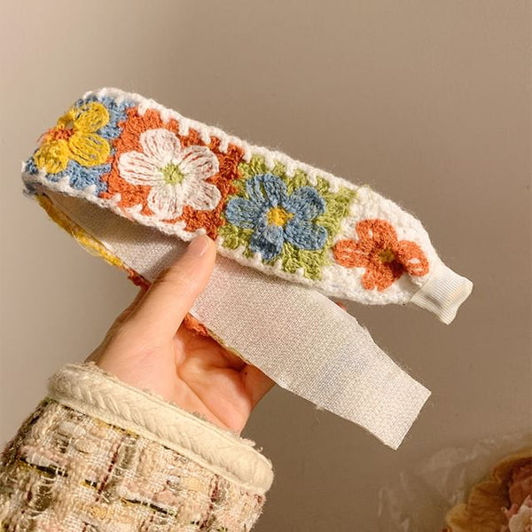 Wide Patterned Headband Crochet FashionChic