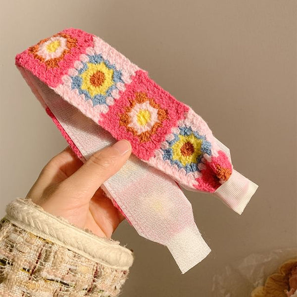 Wide Patterned Headband Crochet FashionChic