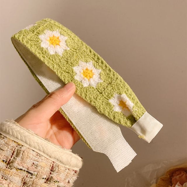 Wide Patterned Headband Crochet FashionChic