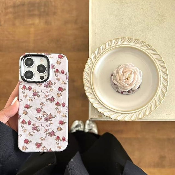 Phone Magnetic with Case Floral (Compatible MagSafe) FashionChic
