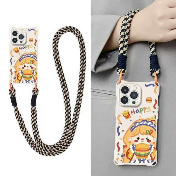 Case Girl Set Phone / Burger Strap Lanyard FashionChic