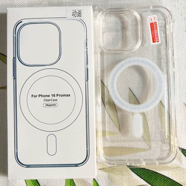 MagSafe) with Transparent Case Phone (Compatible Magnetic FashionChic