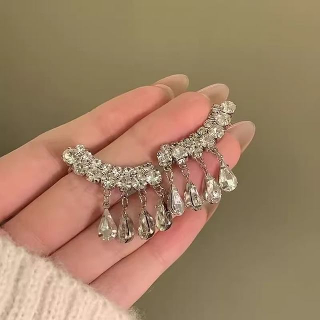 CZ Earring Rhinestone Climber FashionChic