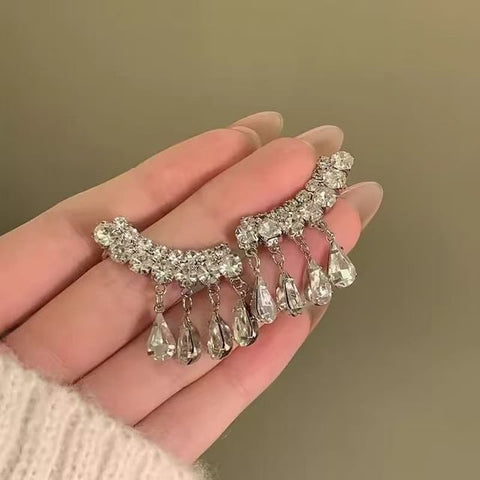 CZ Earring Rhinestone Climber FashionChic