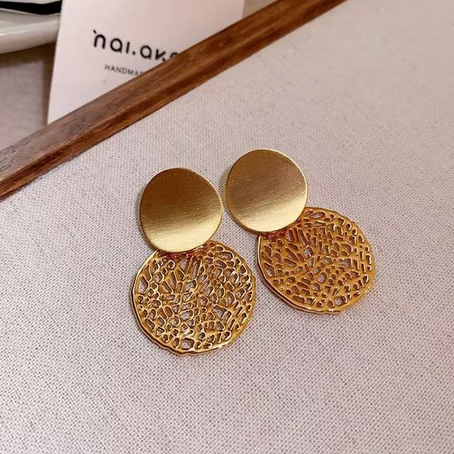 Double Disc Earring Drop FashionChic