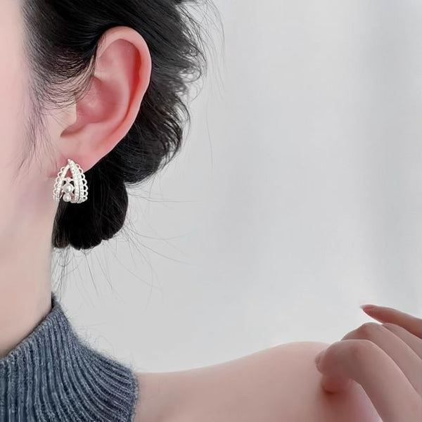 Faux Hoop Earring Pearl FashionChic