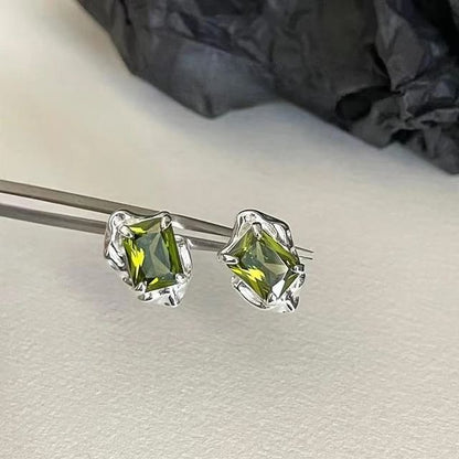 Gemstone Stud Earring FashionChic